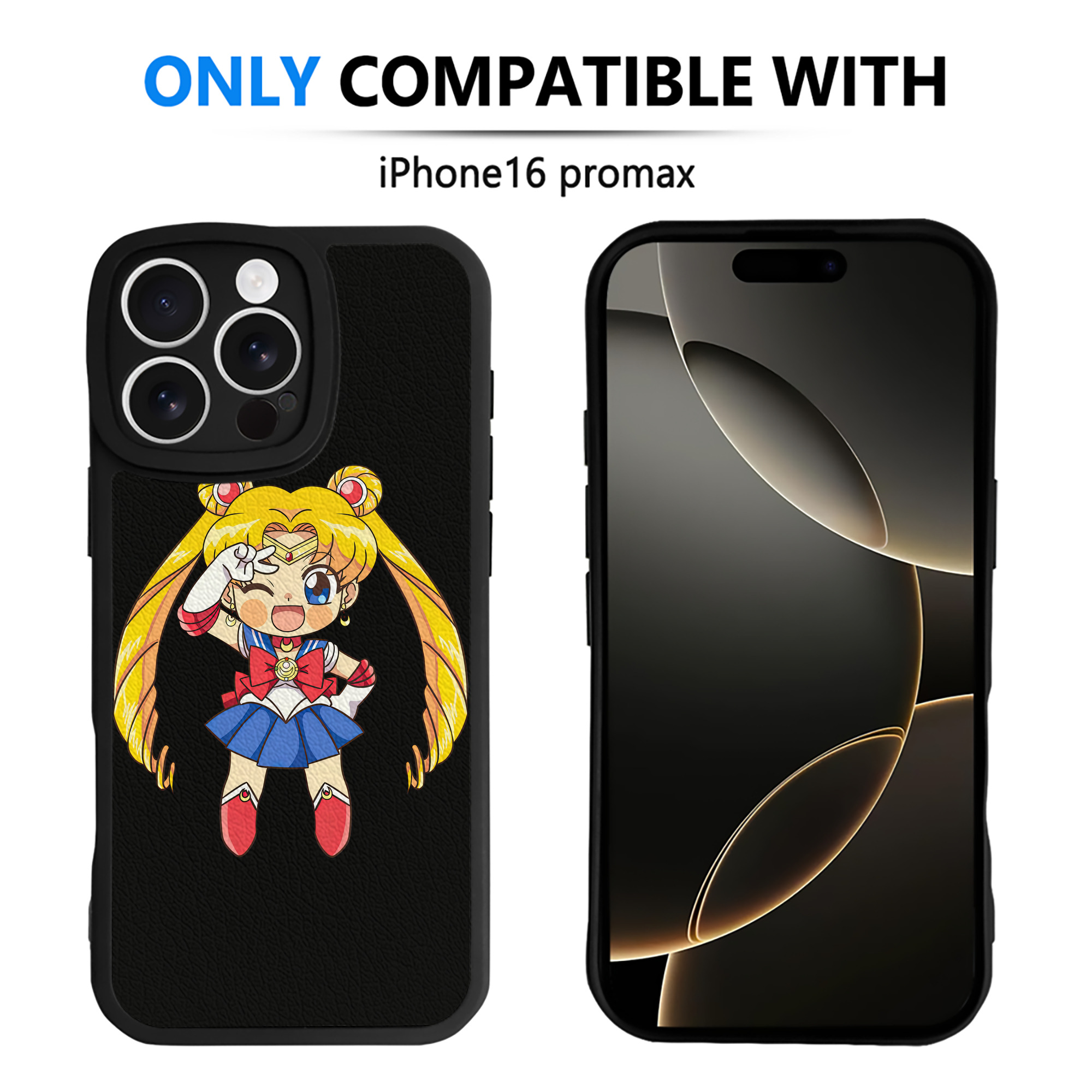 （画像用） 美少女戦士セーラームーン 月野 うさぎ つきの うさぎ Sailor Moon Tsukino Usagi 【iPhone 16シリーズ対応】シリコンスマホケース（レザー調） 材質：シリコン